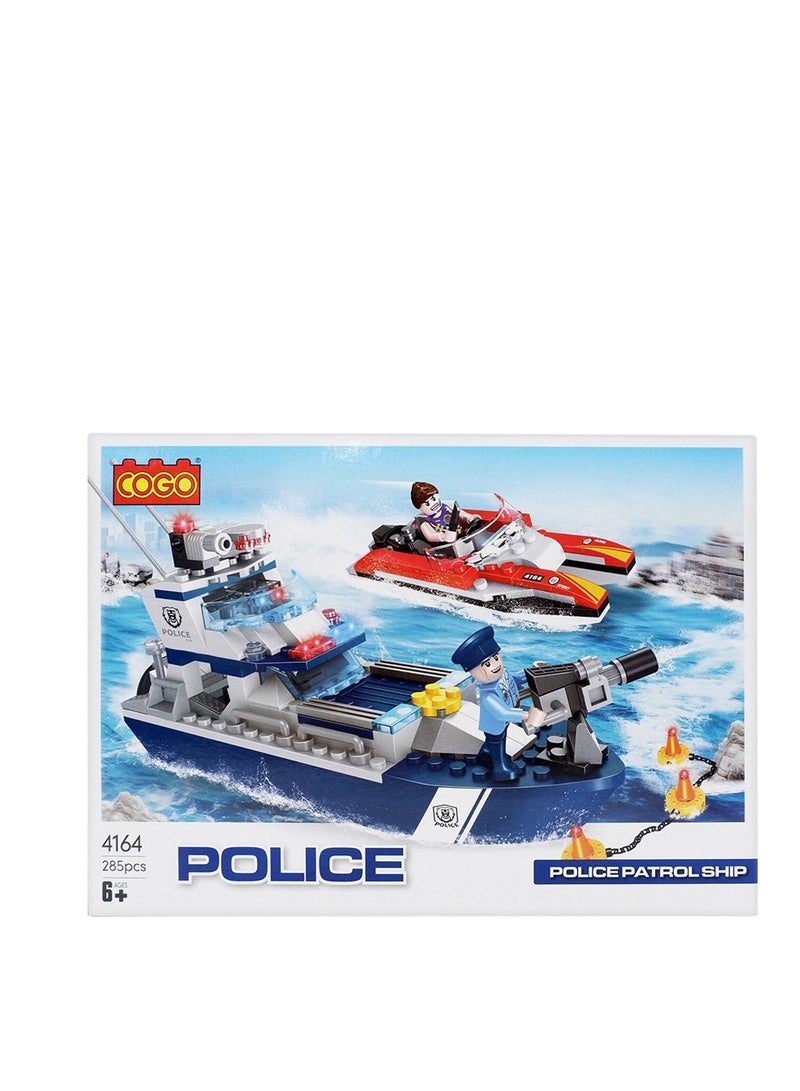 COGO Marine Patrol Police Building Set 