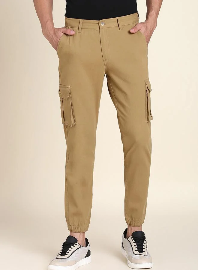 Dennis Lingo Solid Casual Trouser with Cargo Pocket