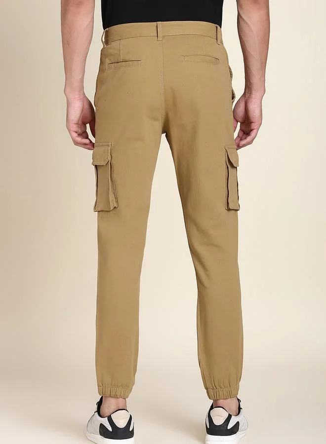 Dennis Lingo Solid Casual Trouser with Cargo Pocket
