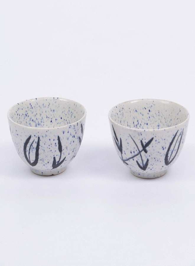 miah decor MD-254 Dual Hand Painted Pottery Ceramic Chutney Bowl Set, 40 ML, Set of 2 - Image 2