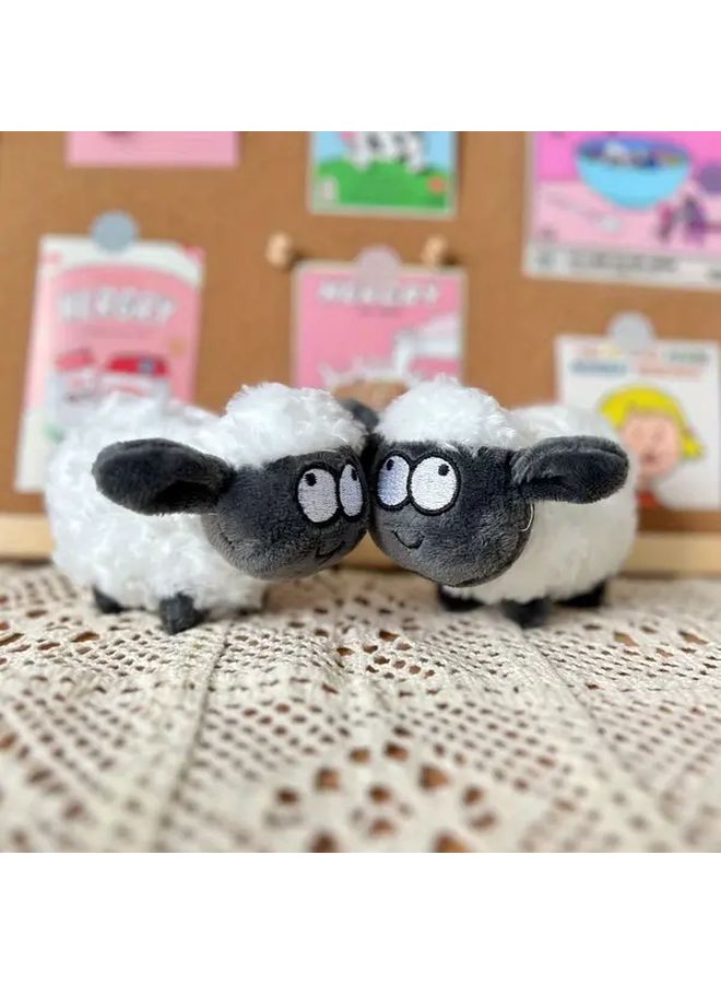 2pcs Cute Plush Lamb Keychain Soft Polyester Stuffed Animal Toy For Backpacks Cars Gifts - Image 4