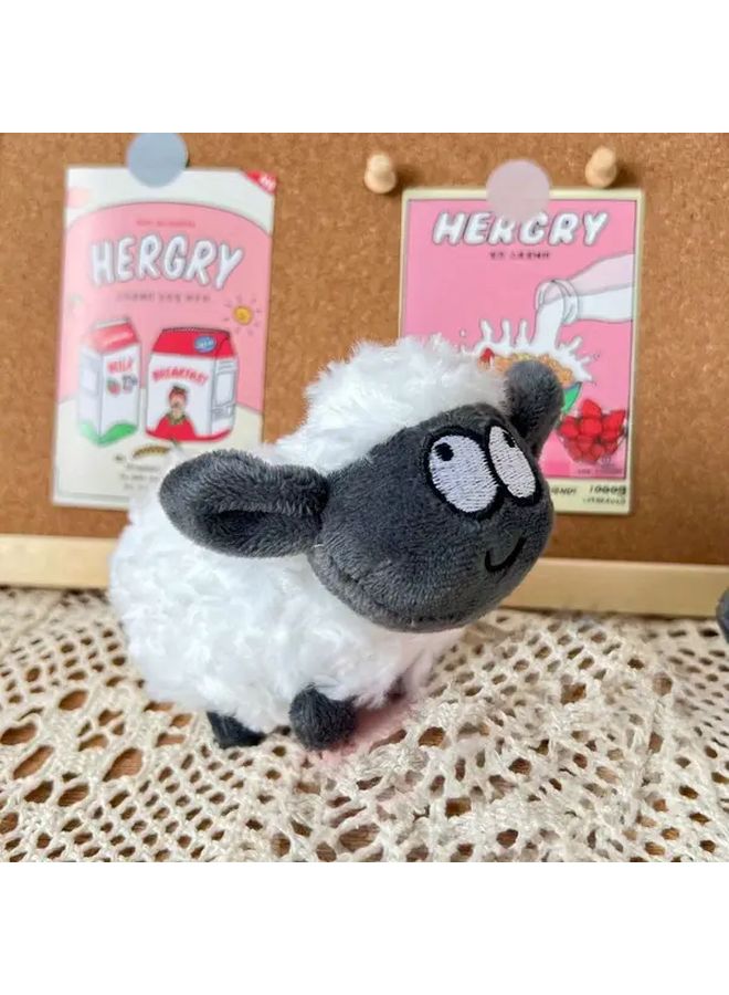2pcs Cute Plush Lamb Keychain Soft Polyester Stuffed Animal Toy For Backpacks Cars Gifts - Image 5
