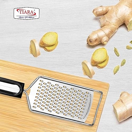 TIARA Express Cheese Grater Stainless Steel, Lemon Zester for Kitchen- Cheese, Lemon, Coconut, Ginger, Garlic, Chocolate, Vegetables & Fruits Shredder - Image 4