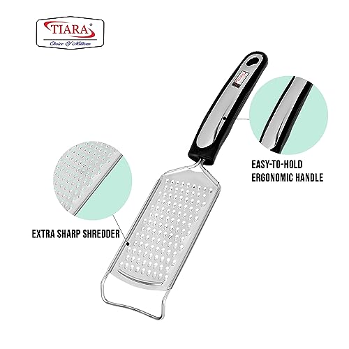 TIARA Express Cheese Grater Stainless Steel, Lemon Zester for Kitchen- Cheese, Lemon, Coconut, Ginger, Garlic, Chocolate, Vegetables & Fruits Shredder - Image 3