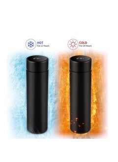 Cool Baby COOLBABY Smart Insulated Water Bottle, Tea Infuser Bottle Stainless Steel Vacuum Wide Mouth Coffee Mug, Travel Thermoses with LED Touch Screen, Keep Hot Or Cold, Car Portable Coffee Cup, 500ML(Black)  - Image 3