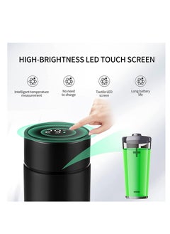 Cool Baby COOLBABY Smart Insulated Water Bottle, Tea Infuser Bottle Stainless Steel Vacuum Wide Mouth Coffee Mug, Travel Thermoses with LED Touch Screen, Keep Hot Or Cold, Car Portable Coffee Cup, 500ML(Black)  - Image 5