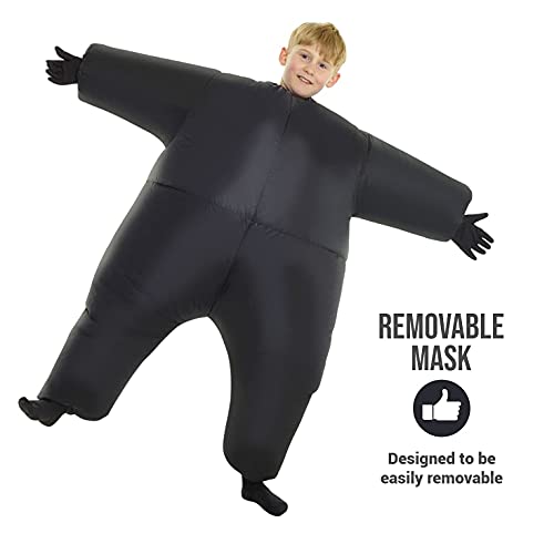 Morph Black Inflatable Costume Kids, Black Suit Halloween Costume Blow Up Kids, Megamorphs Inflatable Black Costume - Image 4