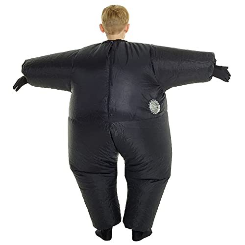 Morph Black Inflatable Costume Kids, Black Suit Halloween Costume Blow Up Kids, Megamorphs Inflatable Black Costume - Image 2