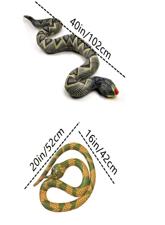 DongAi Inflatable Snake Python,4PCS Fake Snakes,2 large Pythons, 2 Golden Pythons,for Garden Pool Halloween Decoration - Image 2