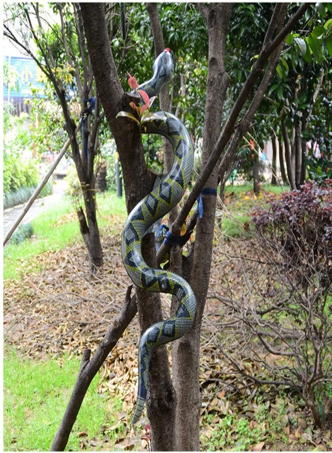 DongAi Inflatable Snake Python,4PCS Fake Snakes,2 large Pythons, 2 Golden Pythons,for Garden Pool Halloween Decoration - Image 4