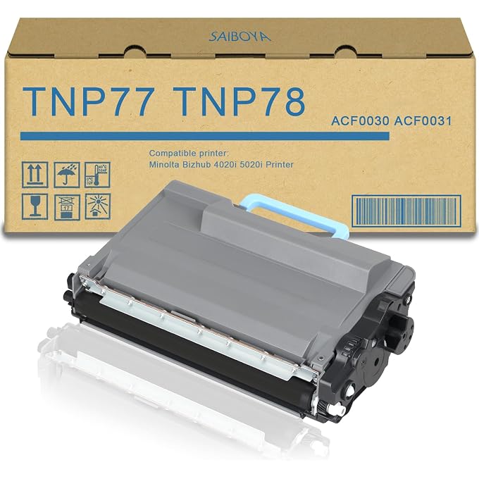 Compatible Toner Cartridge for Konica Minolta Black Toner TNP77 TNP78 ACF0030,High Yield for Bizhub 4020i Bizhub 5020i Printer (1 Pack)