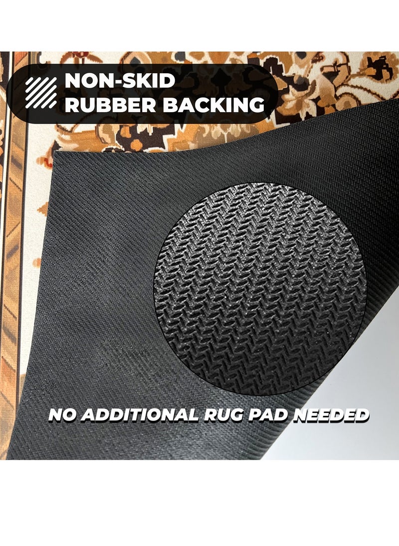 Sharpdo Boho 2 PCS Kitchen Floor Mats Rugs Set, Cushion Floor Carpet, Waterproof, Oil Resistant and Anti-Fatigue PU Standing Mat for Kitchen, Floor, Office, Sink, Laundry 40*60CM+40*180CM  - Image 5