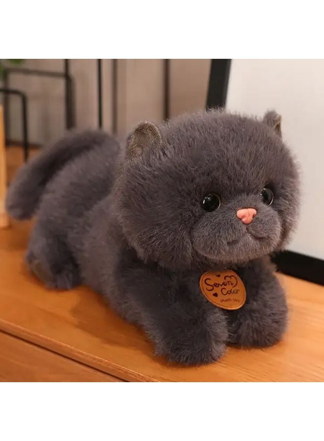 Dark Gray Anime Plush Kitten Doll 25cm Soft Toy Gift For Collectors - Image 1