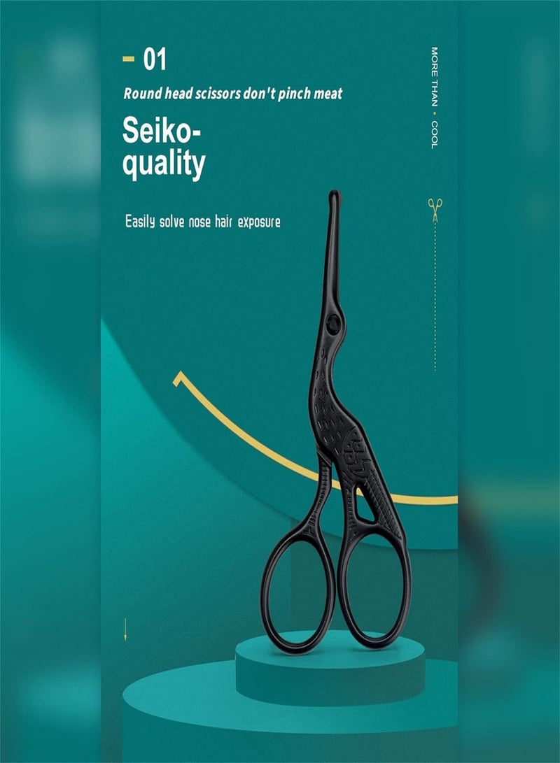Hair Scissors Scissors Scissors Bag Nose Steel Scissors Stainless Eyebrow Beauty Tools - Image 5