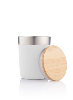 Hans Larsen Insulated Stainless Steel Coffee Mug with Bamboo Lid  - Image 1