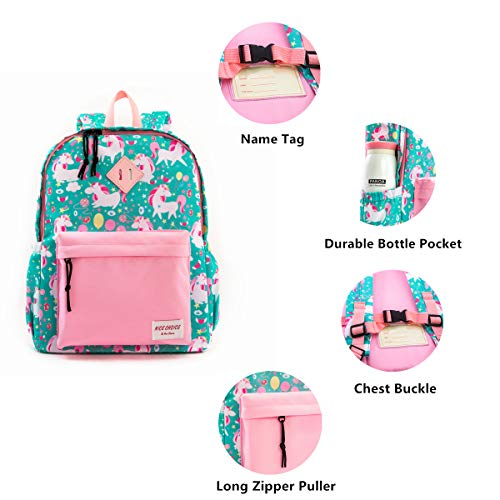 NICE CHOICE Kindergarten Backpack Preschool Little Kid Toddler School Backpacks for Boys and Girls with Chest Strap(16inch, Unicorn) - Image 3