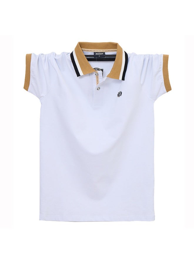 Summer Short Sleeve Polo Shirts Men  Solid Color Casual Fashion Stretch Polo Shirt Male  - Image 1