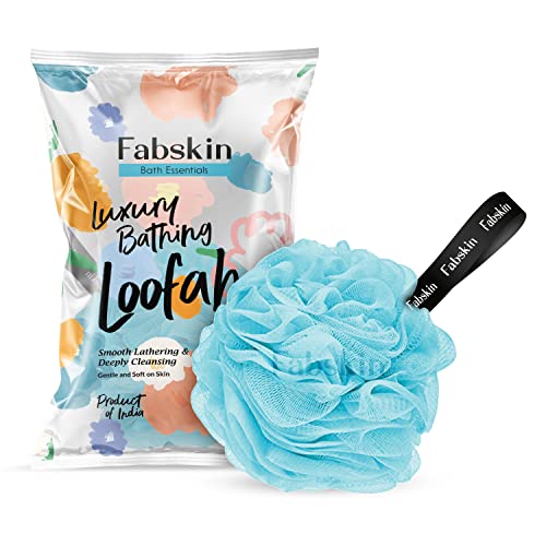FABSKIN Loofah for Bathing | Bath Shower Loofah Sponge Scrubber Exfoliator for Women and Men | Bathing Sponge | Body Wash Scrub for Bathing | Bath Scrubber For Body (BLUE) - Image 1
