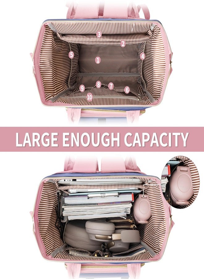 ANILD Travel Laptop Backpack for Women Bag, 15.6 Inch Work Backpack with USB Charging and Port Luggage Strap, Airline Approved Business Work Bag for Nurse College Teacher - Image 3