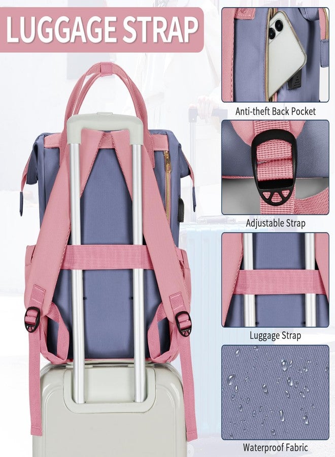ANILD Travel Laptop Backpack for Women Bag, 15.6 Inch Work Backpack with USB Charging and Port Luggage Strap, Airline Approved Business Work Bag for Nurse College Teacher - Image 4