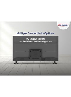 جينيرال جولد تلفزيون جنرال جولد 42 بوصة بدقة فل إتش دي 1080p بتقنية LED موديل 2024 الجديد مع ضمان سنتين، تصميم بدون إطار مزوّد بـ DVB T2/S2 ومنفذي USB وثلاثة منافذ HDMI  - Image 5