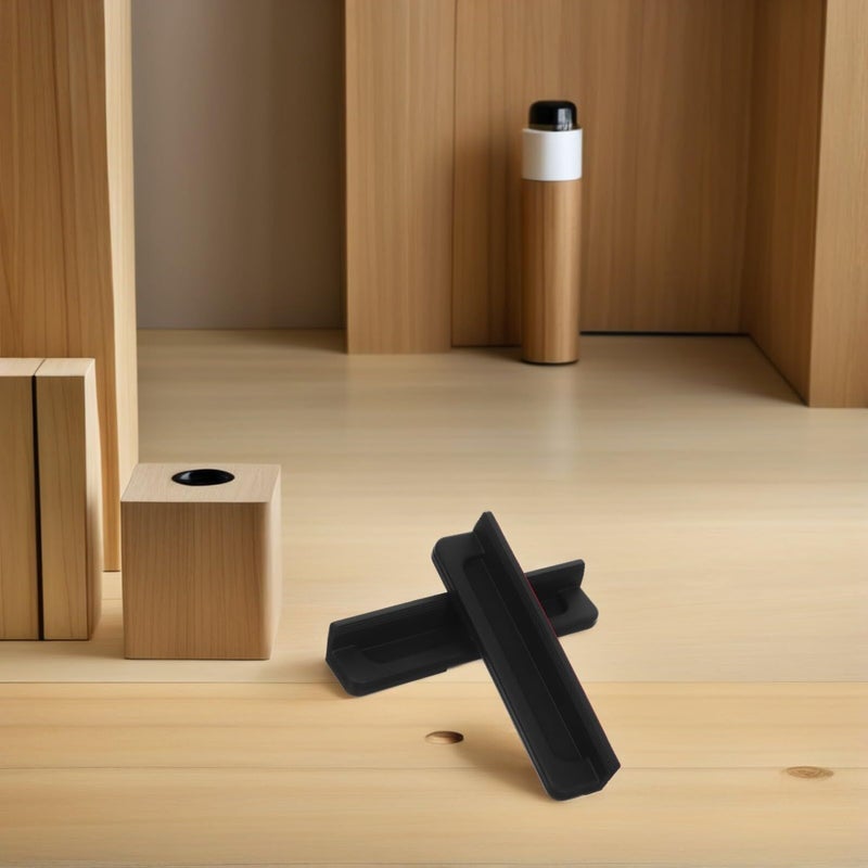 Hands Free Cabinet Foot Pull Handle 2Pcs Touchless Black For Kitchen Trash Bins Drawers - Image 5
