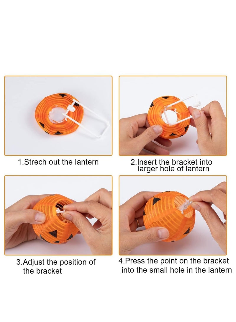 Pumpkin String Lights 9.8 FT with 20 Pumpkin Lights Waterproof Orange Jack-O-Lantern Lighted Battery Operated or USB Operated for Home Indoor and Outdoor Decoration (A) - Image 3