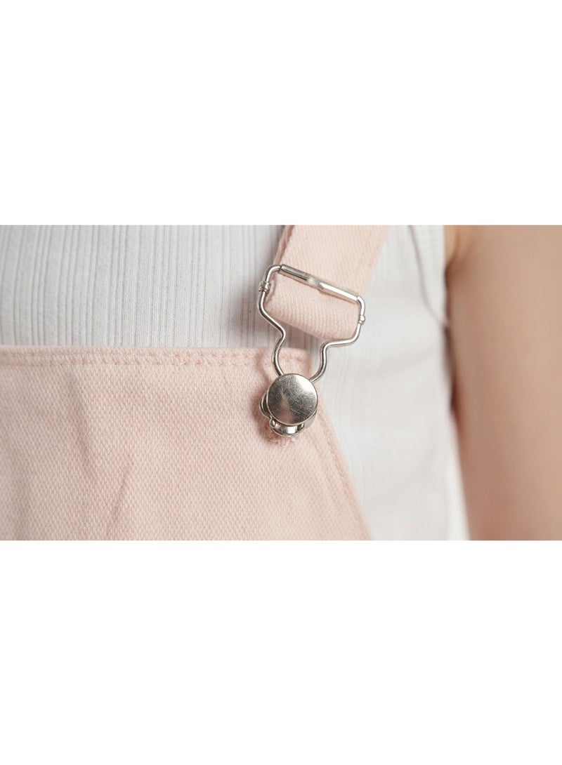 Girls Gabardine Wide Leg Jumpsuit with Adjustable Shoulder Straps and Side Pocket Soft Breathable Casual Sleeveless One Piece Outfit for Daily Wear Outdoor Activities and Summer Comfort Rose - Image 3