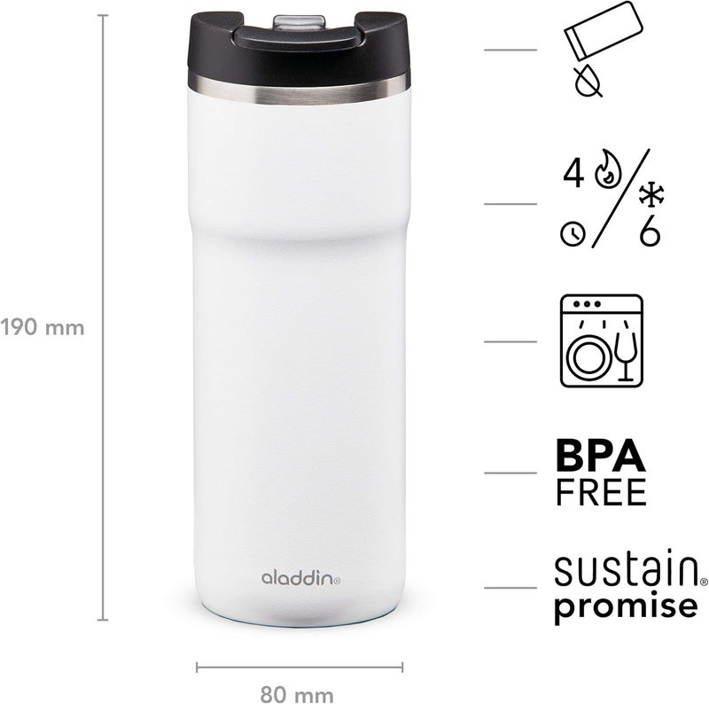 Aladdin Barista Java Thermavac Leak-Lock Stainless Steel Travel Mug 0.47L - Snowflake White - Image 3