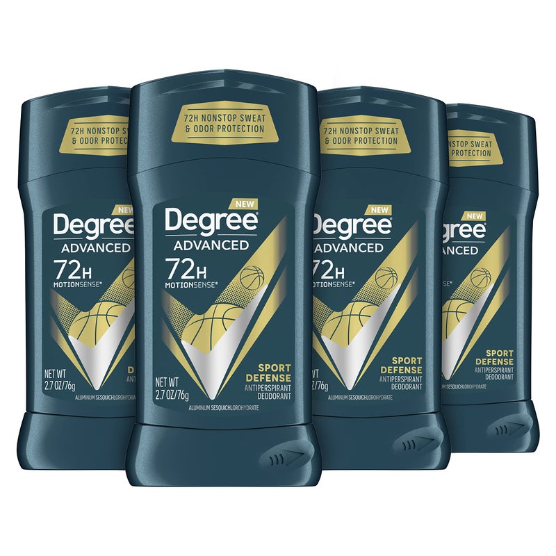 Degree Advanced Protection Antiperspirant Deodorant Sport Defense 4 count 72-Hour Sweat and Odor Protection Antiperspirant For Men With MotionSense Technology 2.7 oz - Image 1