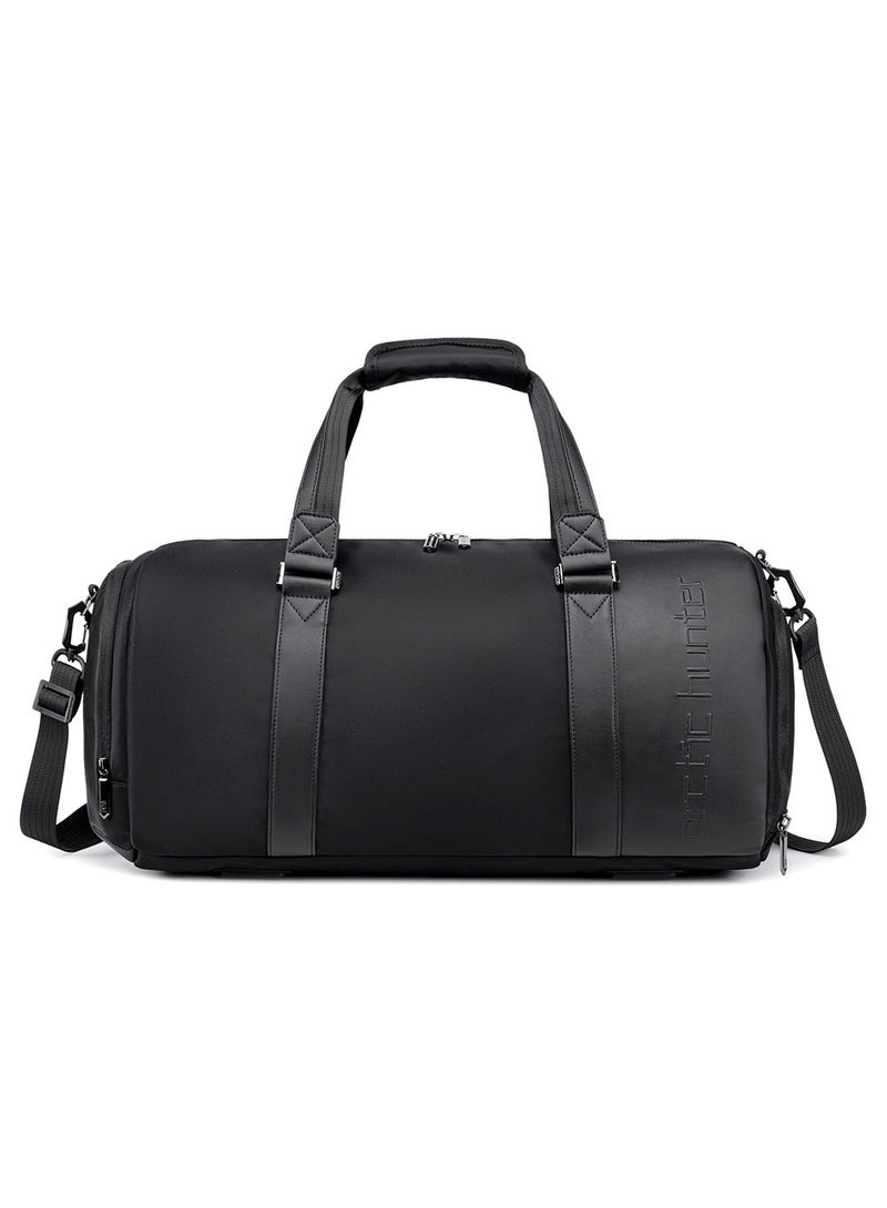 ARCTIC HUNTER Sport Gym Duffle Bag with Shoes Compartment and Dry Wet Separation Pocket , Business Travel Duffle Bag for Men, Black - Image 1
