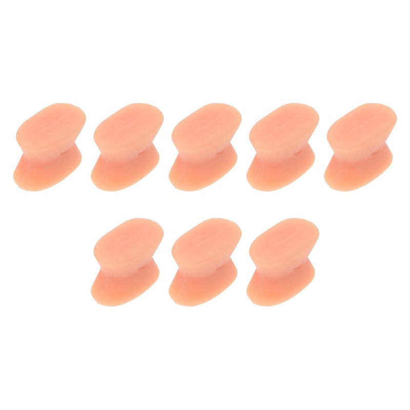 LABRIMP 8pcs Big Toe Straightener and Overlapping Toe Separator Corrector for Hallux Valgus Light Brown M Size Bunion Splint for Foot Relief - Image 1