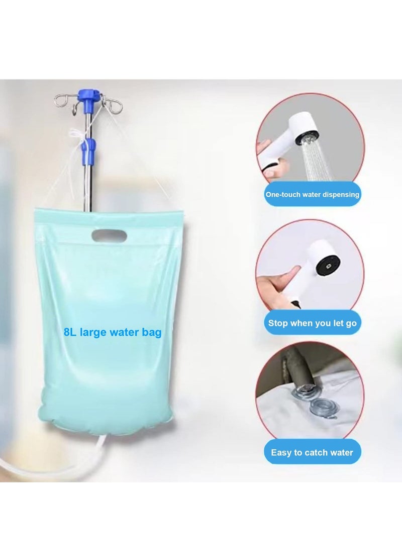 XiuWoo Medical Inflatable Bathtub for Adults Indoor Shower,Bedside Shower Bathtub Kit with Electric Air Pump and 8L Water Bag for Elderly Disabled Seniors Wash Full Body in Bed - Image 4