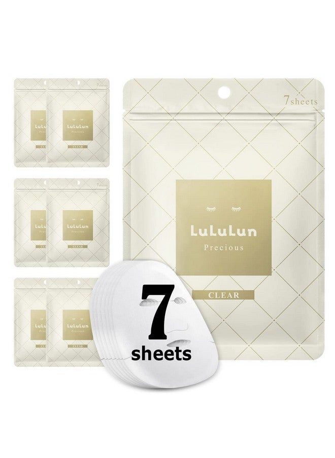 Lululun 7Pc Face Sheet Masks For Skin Care & Clear Hydrating & Moisturizing Antiaging Facial Sheet Mask Pack Beauty Set Precious White - Image 1