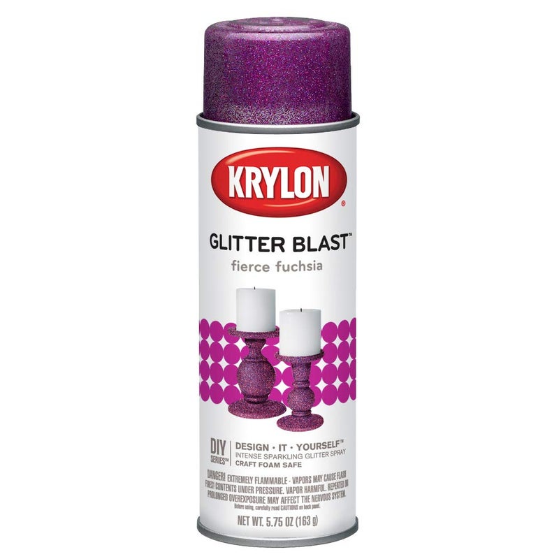 Krylon Glitter Blast Glitter Spray Paint for Craft Projects, Fierce Fuchsia,5.75 oz - Image 1