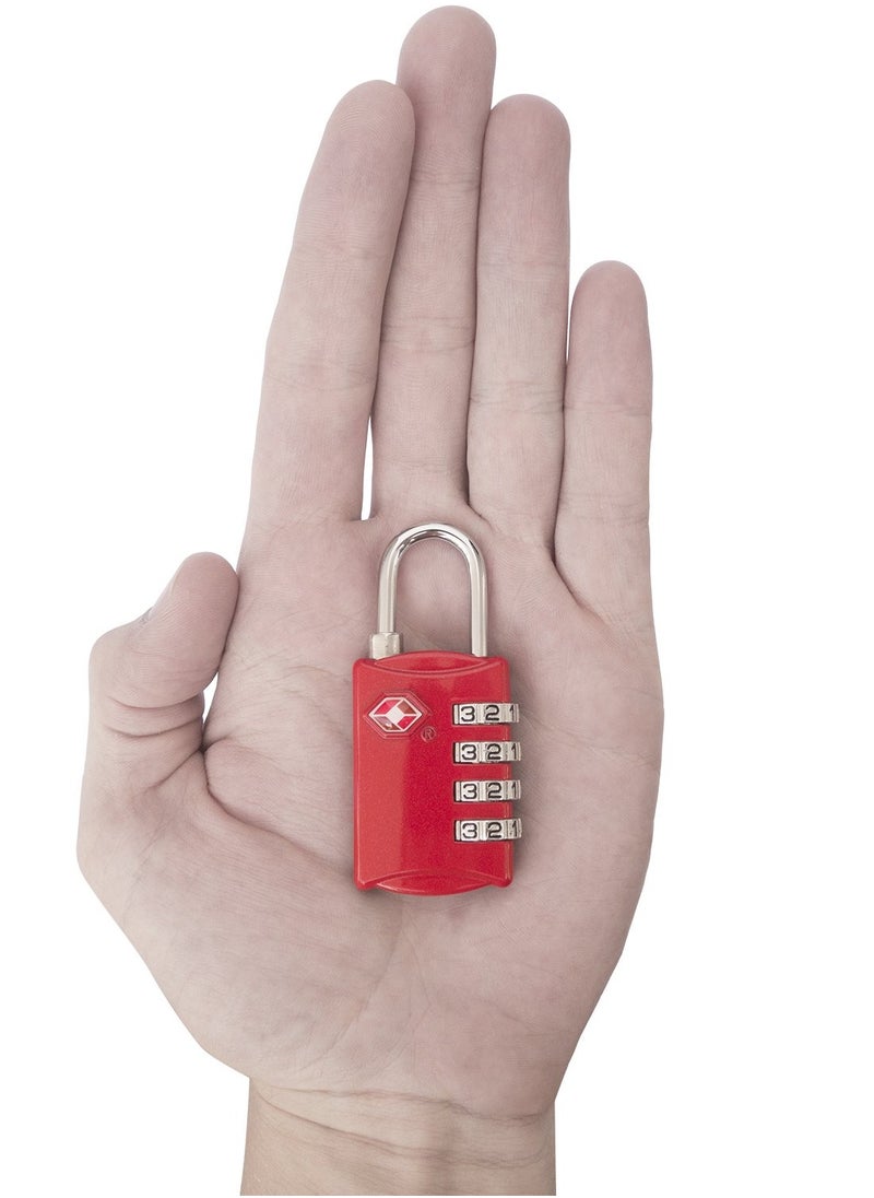SYOSI - 2 Pieces TSA Approved 4 Digit Combination Padlocks, Steel Combination Locks TSA Certified 4 Digit TSA Travel Padlocks Heavy Duty TSA Steel Padlocks TSA Combination Steel Locks for Luggage Cabinet - Image 1