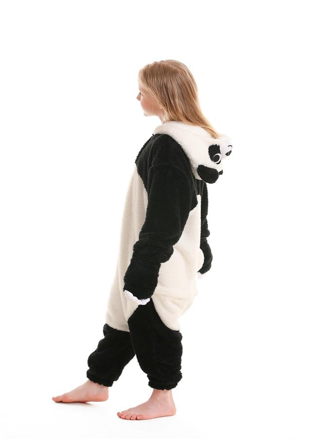 DarkCom Giant Panda Onesie for Kids,Animal Pajamas Flannel Cosplay Halloween Costume Parent-Child Sleepwear for Girls Boys 12-13 Years - Image 3