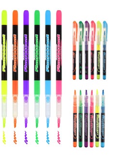 Y&D Highlighters, 12Pcs Neon Colors Chisel Tip, Marker Pen for Highlight Art Greeting Card Gift Writing Drawing Pens Journaling Note Taking College Preppy School Supplies 6  - Image 1