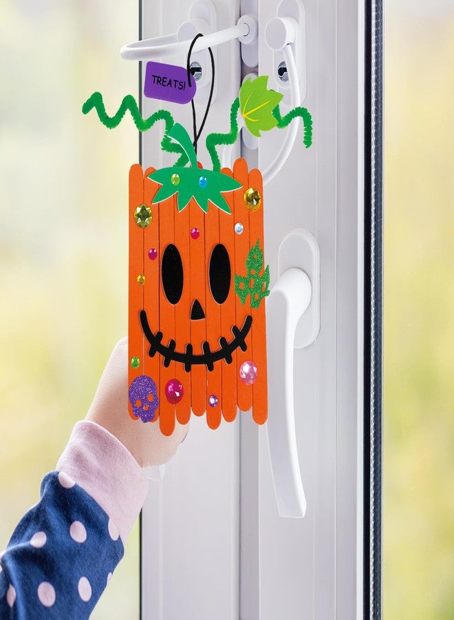 Winlyn 24 Sets Fall Crafts Kits Halloween Crafts Individual Fall Kids Crafts DIY Pumpkin Fall Decorations Craft Sticks Pumpkin Foam Stickers Arts and Crafts for Kids Classroom Activities Party Favors - Image 4