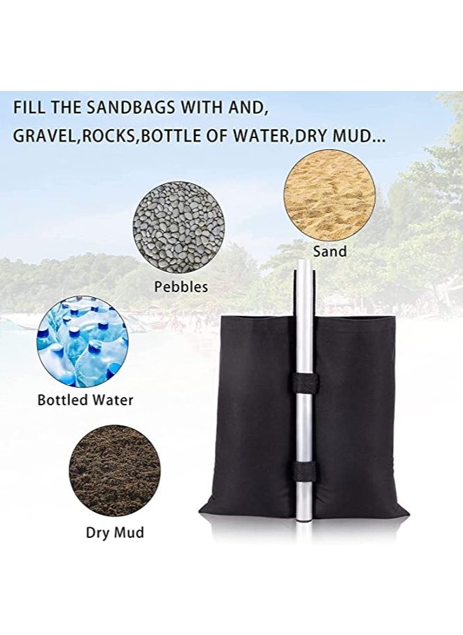 KASTWAVE - Canopy Weight Bags 4 Pack Double-Stitched Sand Bags for Canopy Legs Tent Weights for Legs Heavy Duty Gazebo Weights Sandbags for Patio Umbrella Base Outdoor Pop Up Tent Sun Shelter Pool Ladder - Image 1