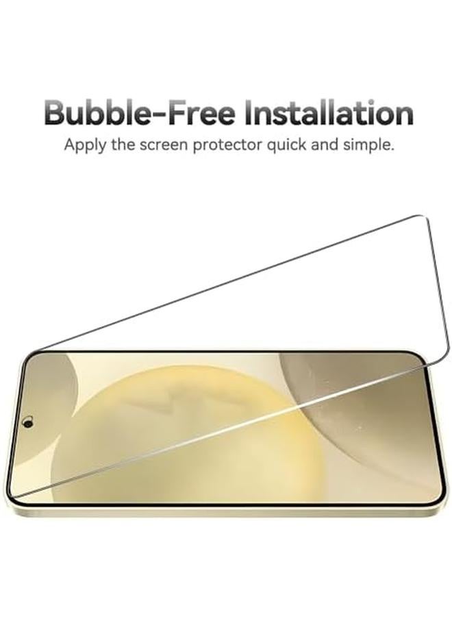 erorex 3 Plus 3 Pack 9H Tempered Glass Screen Protector For Samsung Galaxy S24 5G With Installation Alignment Frame Support Fingerprint Unlock Anti Scratch Film Screen Protector  - Image 4