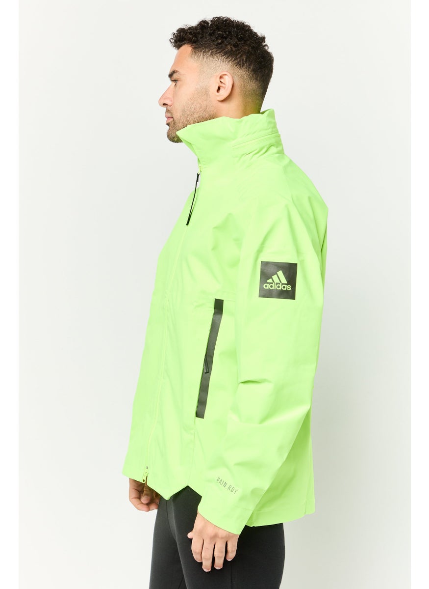 Adidas Men Sportswear Fit Long Sleeves Training Jackets, Lime  - Image 3
