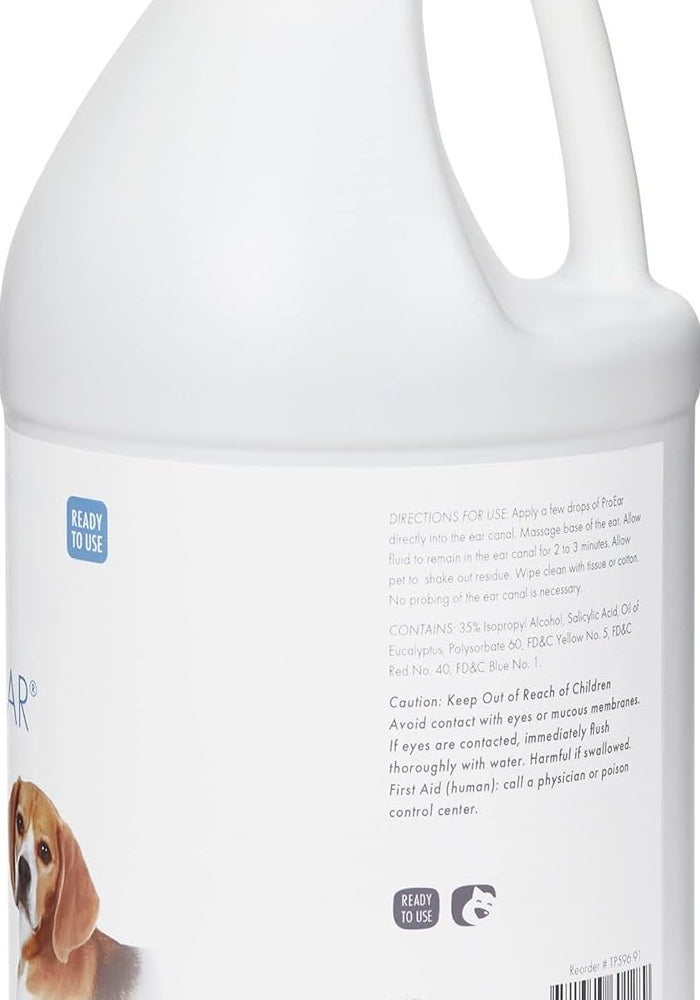Top Performance ProEar Professional Medicated Ear Cleaner for Dogs - 1 Gallon - Image 2
