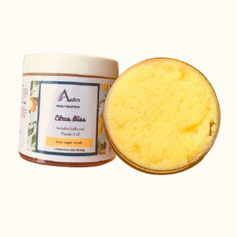 Aster Citrus bliss body scrub, non greasy scrub for glowing skin, Exfoliation, 125 GMS body scrub, No Parabens and sulphate, All skin type - Image 1
