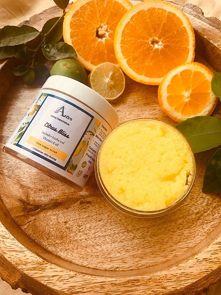 Aster Citrus bliss body scrub, non greasy scrub for glowing skin, Exfoliation, 125 GMS body scrub, No Parabens and sulphate, All skin type - Image 3