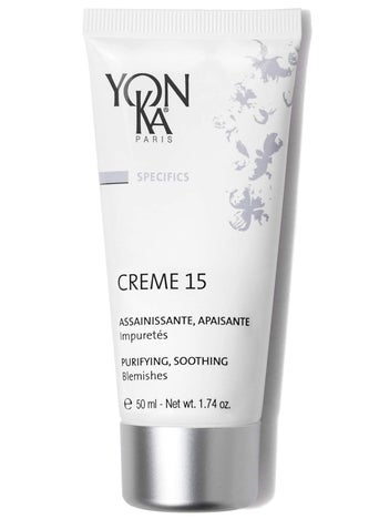 Yonka Yon-Ka Specifics Creme 15 (50ml) Acne Treatment Cream to Purify and Balance Blemish Prone Skin, Soothe Irritation with Chamomile, Paraben-Free 