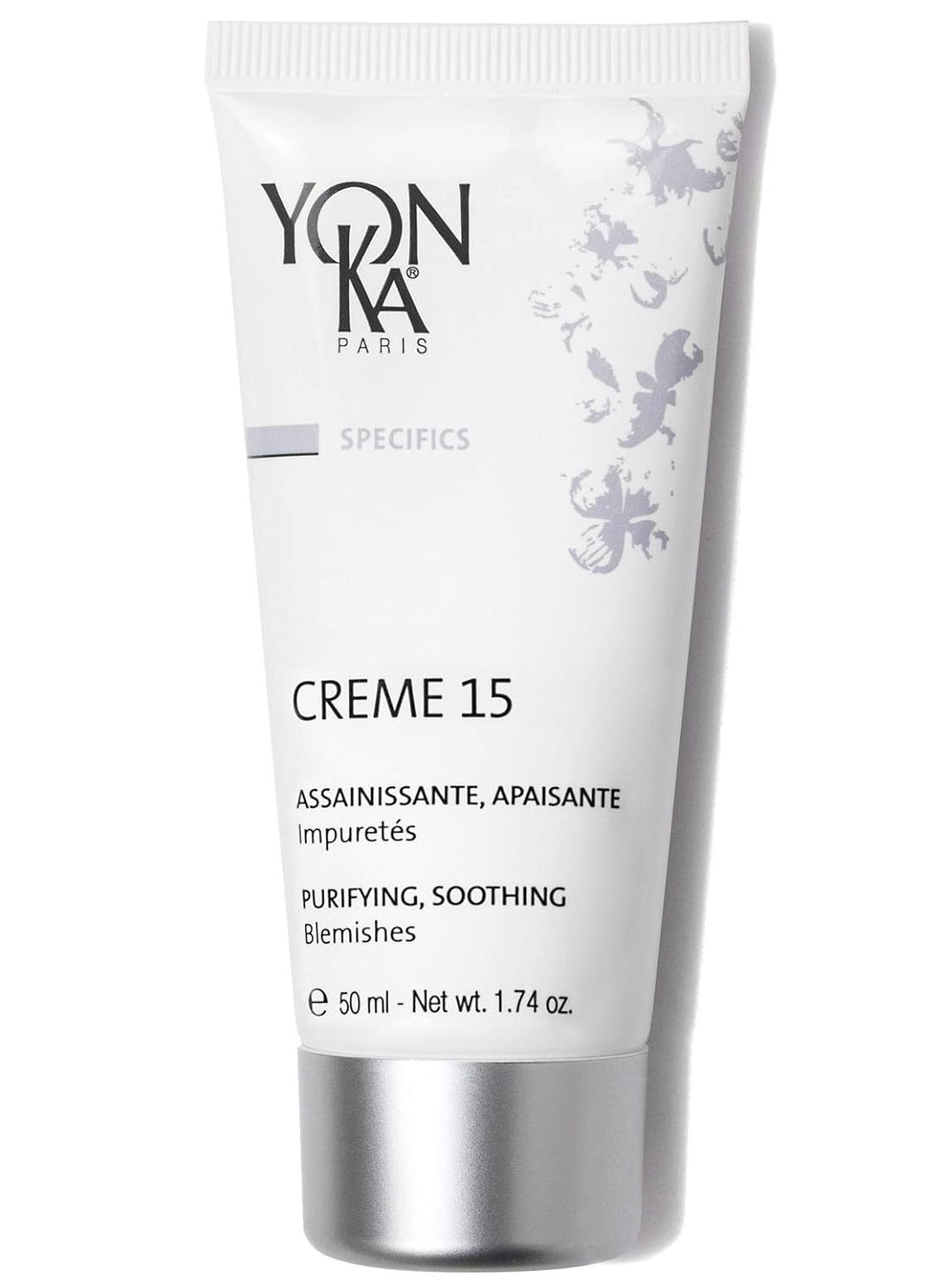 Yonka Yon-Ka Specifics Creme 15 (50ml) Acne Treatment Cream to Purify and Balance Blemish Prone Skin, Soothe Irritation with Chamomile, Paraben-Free 