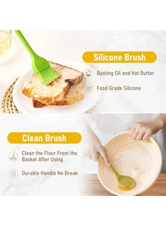 Arabest Bread Banneton Proofing Basket Set, 9" Round and 10" Oval Sourdough Bread Baking Supplies, Sourdough Baskets with Bread Lame, Bowl Scraper, Sourdough Scraper, Complete Sourdough Starter Kit for Professional and Home Bakers - Image 5