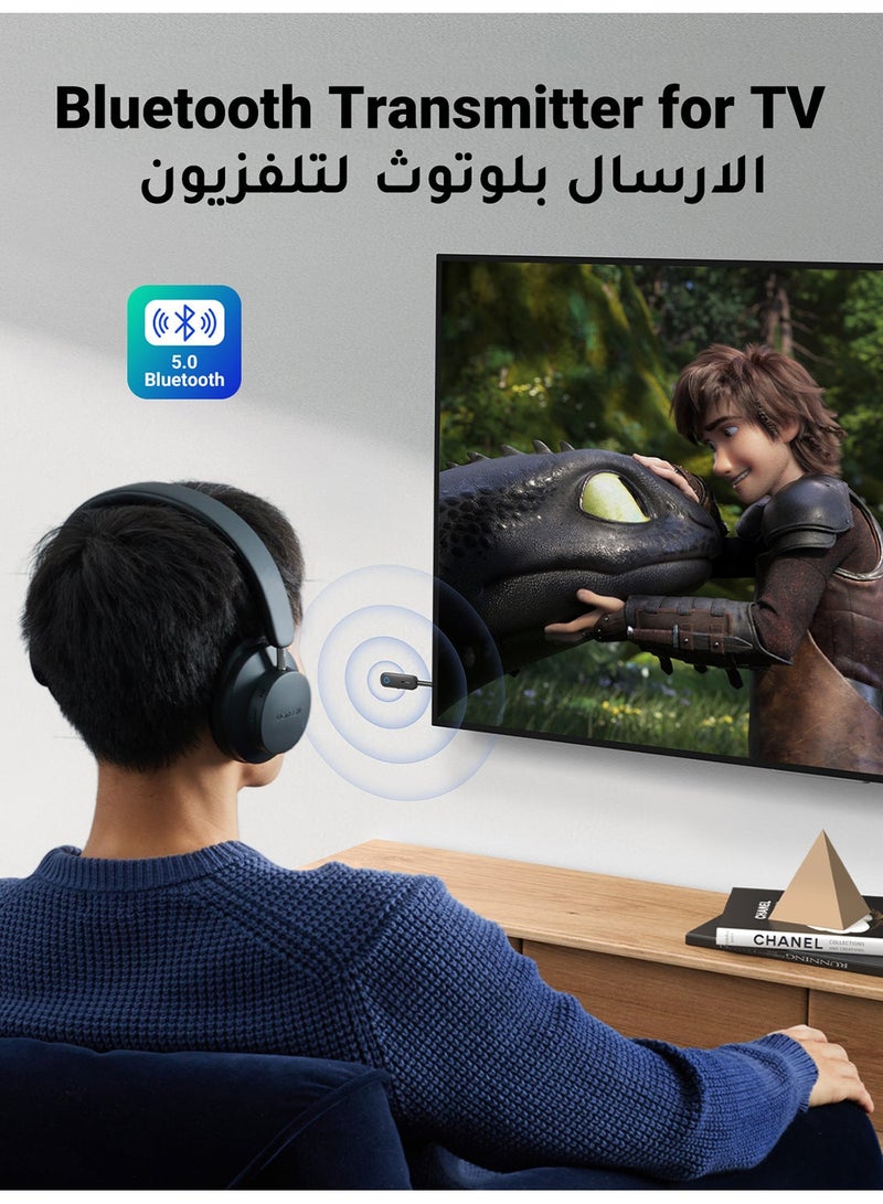 Ugreen Bluetooth 5.3 Audio Transceiver Wireless Bluetooth Transmitter and Receiver Adapter for Wireless Music Stream with Hand-free Call Black - Image 2