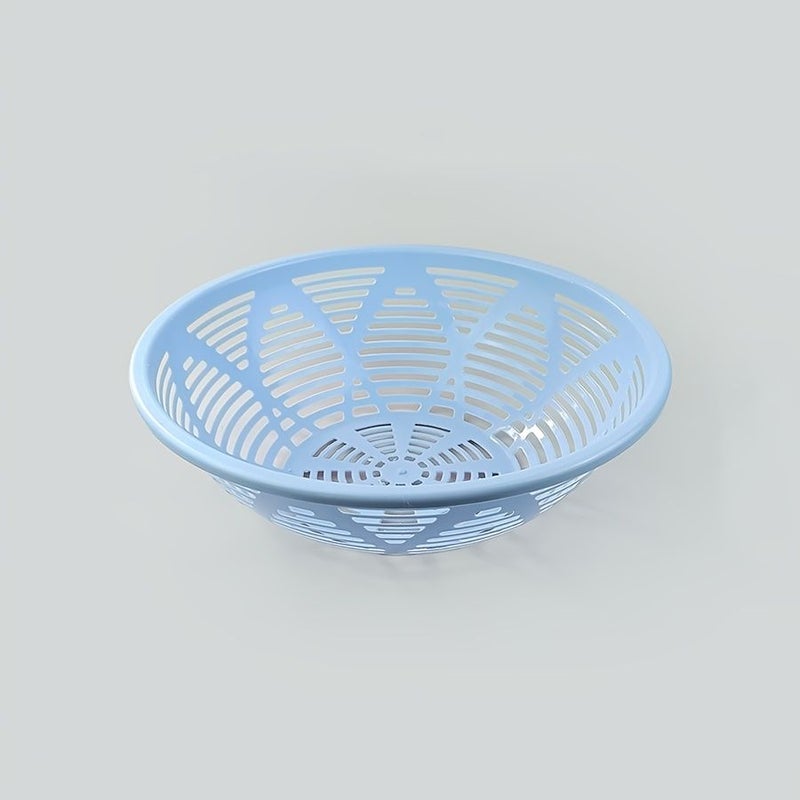 1pc Sky Blue Plastic Vegetable Drainage Basket Home Kitchen Sieve - Image 5